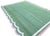 Textile Handmade Cotton Vegetable Dyed Scalloped Rug, Moss Green With Cream and Pink Border - 8'x10' For Sale - Image 7 of 10