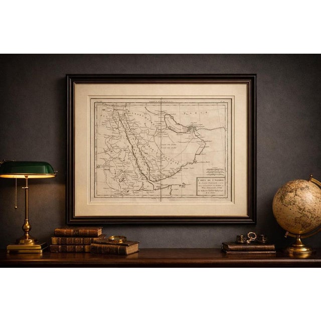 Arabia, Red Sea & Persian Gulf – Antique Map, Bonne c1780 : This striking map covers the Arabian Peninsula, the Red Sea,...