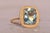 Gold Praisiolite and Natural Diamond Halo Ring in Yellow Gold For Sale - Image 8 of 11