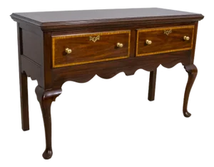 Henkel Harris Queen Anne 2 Drawer Mahogany Server