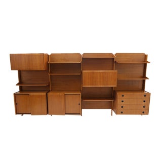 Wall Unit with Shelves, Drawers and Cabinets, 1960s For Sale
