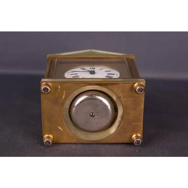 19th Century Neoclassical Bronze Travel Clock For Sale - Image 9 of 10