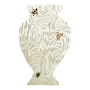 Liz Marsh Faux Bois Silhouette Vase With Bee, Moth, and Beetle