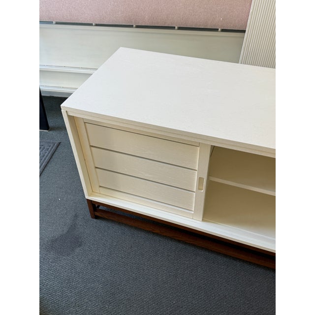 Crate & Barrel Clapboard Media Console, White For Sale - Image 11 of 12