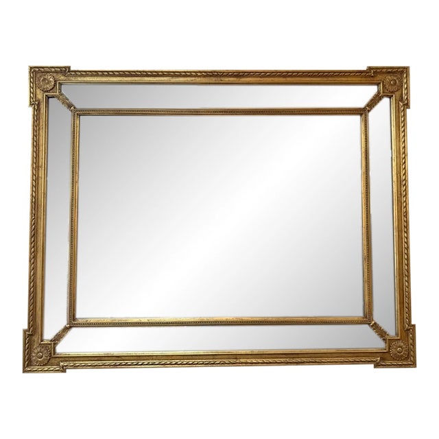 Friedman Brothers-Attributed Neoclassical Gilt Beveled Panel Wall Mirror – Vertical or Horizontal For Sale