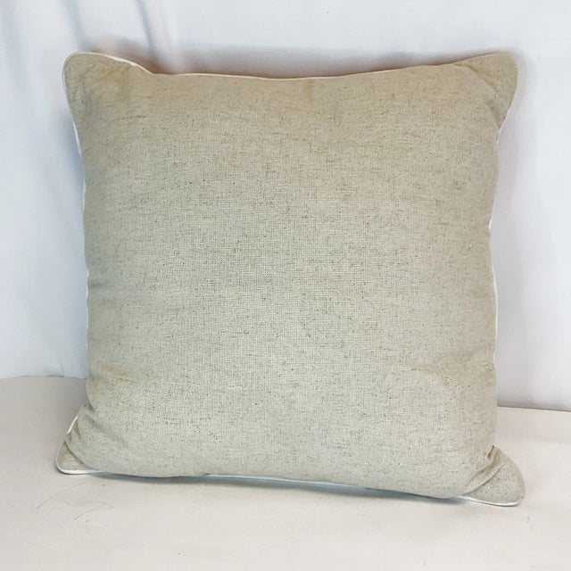 Ruby Red 1990s Vintage Arts & Crafts Embroidered Merry Christmas Pillow. For Sale - Image 8 of 8