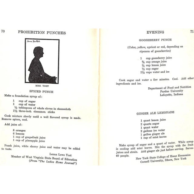 1930s "Prohibition Punches: A Book of Beverages" 1930 Doran, Roxana B. For Sale - Image 5 of 10