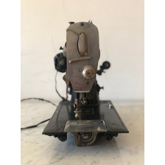 Antique White Rare Antique New Home "Light Running" Sewing Machine, American Circa 1930 For Sale - Image 8 of 9