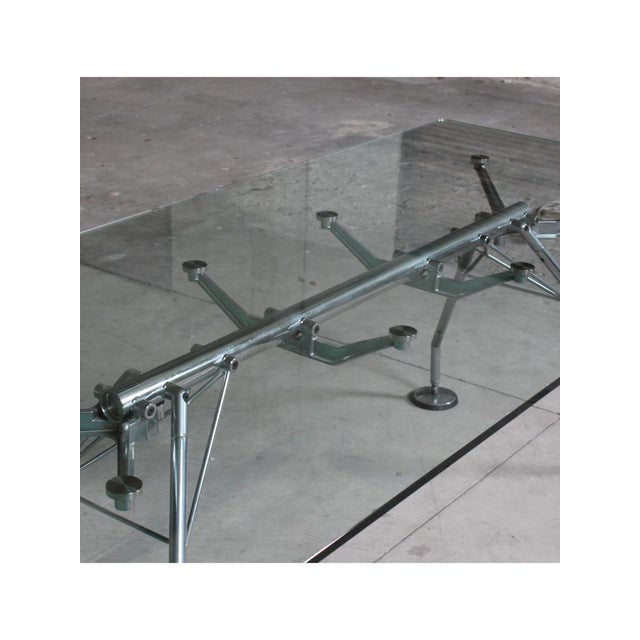 Metal Crystal Nomos Table by Norman Foster for Tecno, Italy, 1989 For Sale - Image 7 of 18