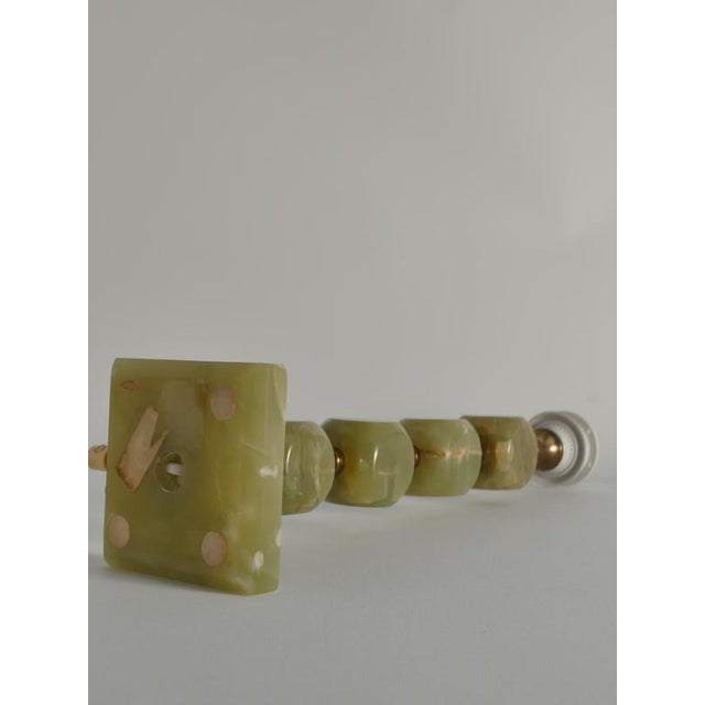 Light Green Onyx and Brass Table Lamp by Tornborg & Co., Sweden, 1970s For Sale - Image 11 of 17