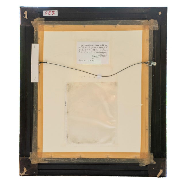 Post Impressionist Anne De Vernac - Paris Street Scene, Pastel on Paper For Sale - Image 3 of 5