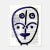 Contemporary Purple Face 2 by Virginia Chamlee in White Frame, Small Art Print For Sale - Image 3 of 3