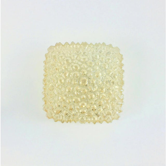 Mid-Century Modern Mid-Century Amber Bubble Glass Flush Mount or Wall Lamp by Helena Tynell for Limburg, Germany, 1970s For Sale - Image 3 of 9
