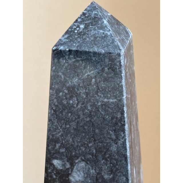 10" Neoclassical Style Black Marble Obelisk For Sale - Image 15 of 17
