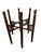 Wood Moroccan Engraved Brass Tray on Adjustable Wooden Stand. For Sale - Image 7 of 9