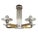 Mid-Century Modern Early 20th Century Petitot Signed Bronze, Nickel, Aluminum, Glass Five Arm Skyscraper Chandelier For Sale - Image 3 of 18