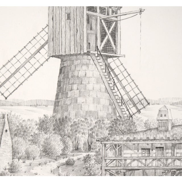 2000 - 2009 Cal Nord, Denmark - Hyper Realistic Windmill Illustration by M Mayer For Sale - Image 5 of 12
