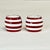 American Vintage Americana Arts & Crafts Boho Chic Painted Wood Flag Motif Napkin Rings - Set of 6 - 4th of July For Sale - Image 3 of 14