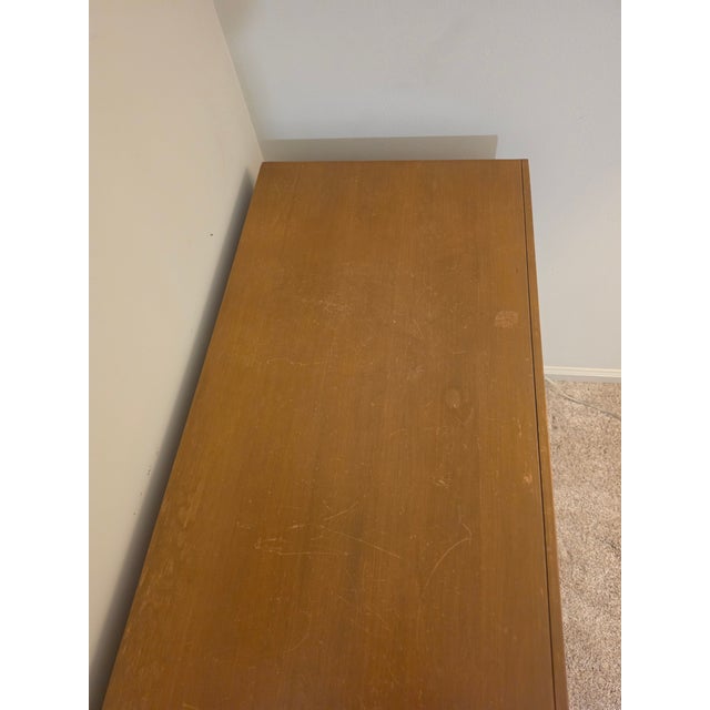 Light Yellow Mid-Century Modern "Fawn" Birch & Maple Gentleman's Chest Wardrobe For Sale - Image 8 of 11