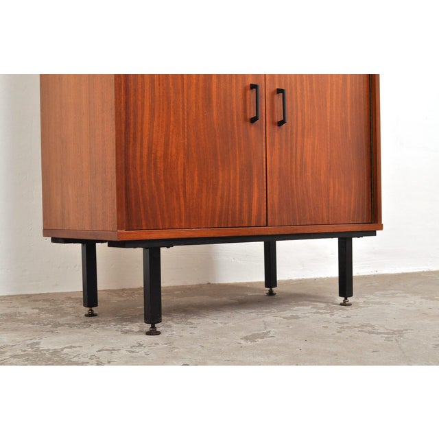 1960s Vintage Modular Mahogany Cabinet with Display Case, 1960s For Sale - Image 5 of 10
