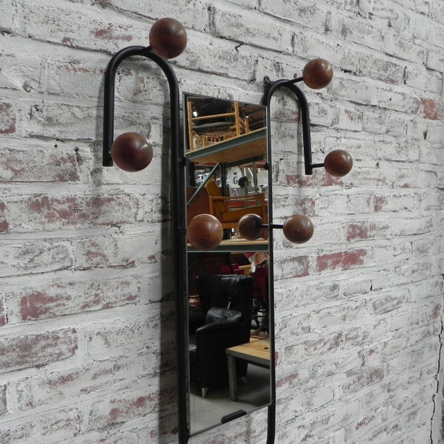 Vintage Wall Coat Rack with Beech Balls, 1950s For Sale - Image 9 of 15