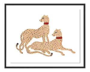 Camden & Carolina by Willa Heart in Black Framed Paper, XS Art Print