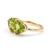 Peridot Double Heart Shape Ring, 925 Silver August Birthstone Ring Us 7 For Sale - Image 4 of 4