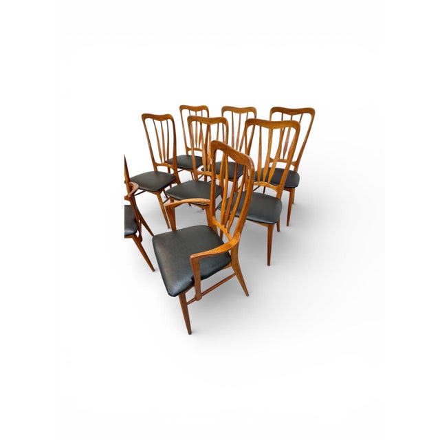 Mid-Century Modern Mid-Century Danish Modern Koefoeds "Ingrid" Teak Dining Chairs - Set of 8 For Sale - Image 3 of 10