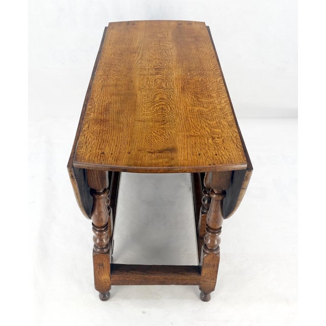 Solid Tiger Oak Oval Drop Leaf Gate Leg Dining Table Clean!