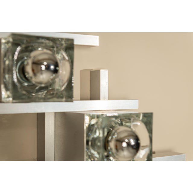 Wall Lamps in Aluminum by Gaetano Sciolari, Italy, 1970s, Set of 2 For Sale - Image 15 of 18