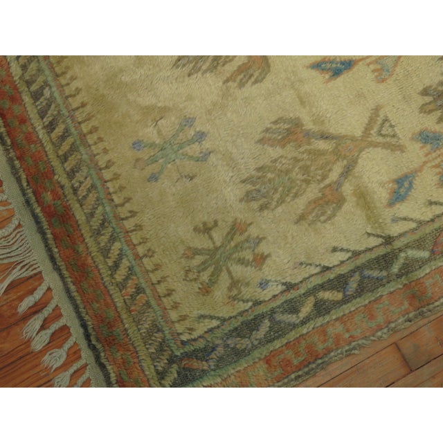 Mid-Century Modern 1950s Turkish Tulu Rug - 3'10" x 5'2" For Sale - Image 3 of 6