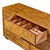 Wood Henredon Campaign Mid Century Oak and Brass Lowboy Dresser For Sale - Image 7 of 11