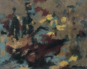 Jean-Jacques Boimond, Abstract Composition, 1963, Oil on Canvas