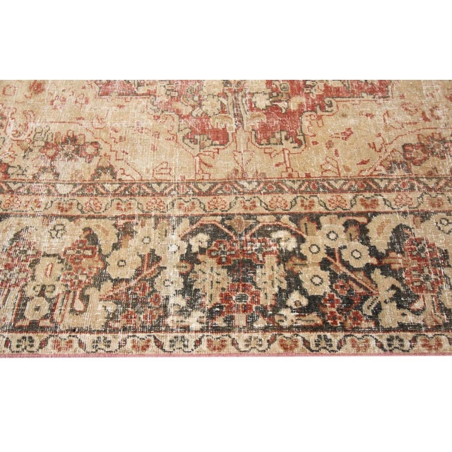 Mid-20th Century Vintage Distressed Wool Rug For Sale In New York - Image 6 of 11