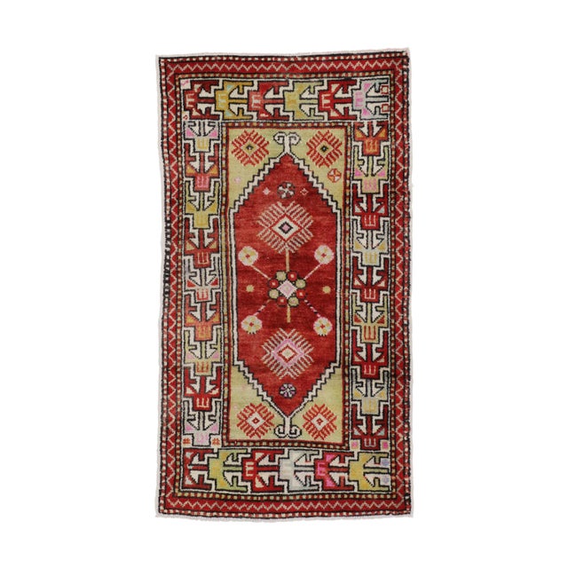 Vintage Turkish Oushak Throw Rug - 02'08 X 04'10 For Sale - Image 4 of 4