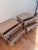 Pair of Four Hands Rosedale Nightstands in Yucca Oak With Leather Accents – Excellent Condition For Sale - Image 9 of 11