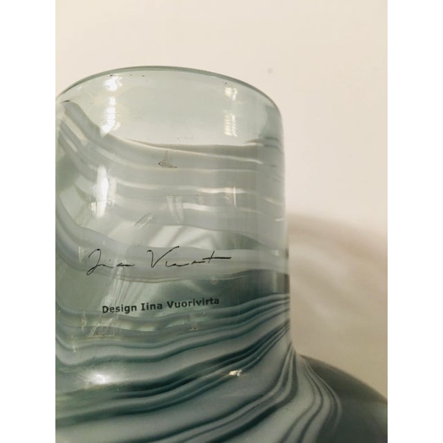 Scandinavian Glass Vase For Sale In Boston - Image 6 of 7