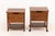 Pair of Modern Teak Lift-Top Liquor Chests, one mounted on casters. 23.5" H x 19.25" W x 16" D. Provenance: From an Upper...