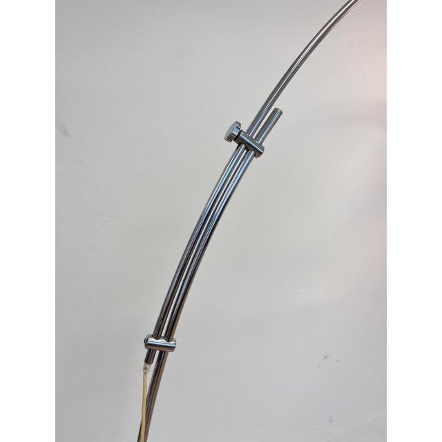 Metal Midcentury Modern Adjustable Arc Floor Lamp, 1970 For Sale - Image 7 of 9