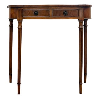 Antiqued Jaycee Furniture English Mahogany Wood Entry Table Sussex Handmade For Sale