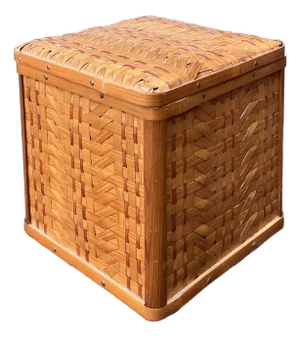 Vintage Shanghai Weave Lidded Box