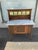 Wood Antique Vanity Cabinet With Marble Top and Decorative Tiles For Sale - Image 7 of 7