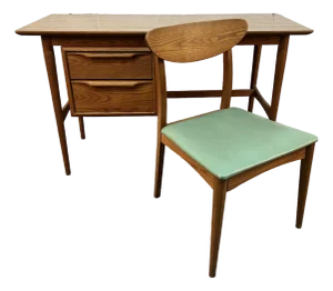 1960s Heywood Wakefield Laminate Top Student Desk W/ Chair