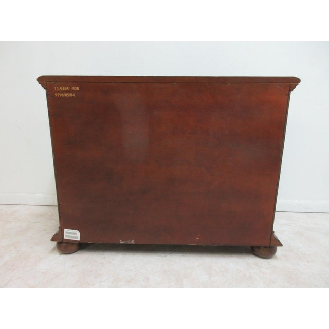 French 1990s Ethan Allen Tuscany Serpentine French Paint Decorated Commode Dresser Chest For Sale - Image 3 of 12