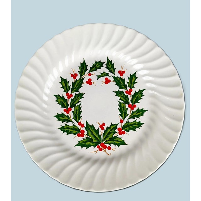 White Vintage Set of Christmas China - 24 Pieces For Sale - Image 8 of 16