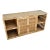 Boho Chic Wicker Wrapped Credenza With Glass Top For Sale