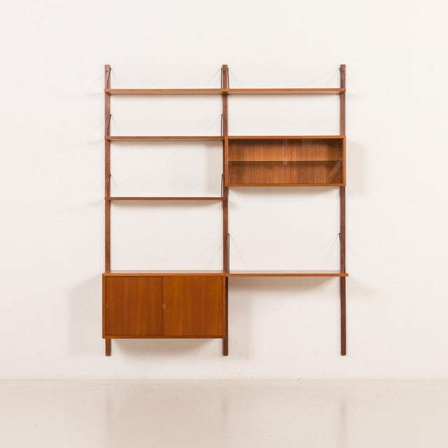 Wood Vintage Teak Wall Unit by Poul Cadovius for Cado, 1960s For Sale - Image 7 of 18