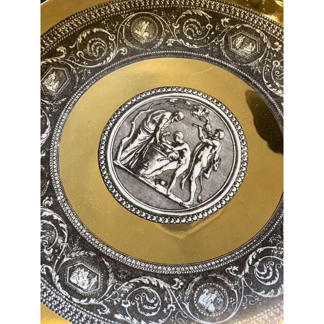 Cammei Mythological Collection Plates in Ceramic and Gold Leaf, 1960s, Set of 6 For Sale - Image 14 of 18