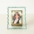 Fontana Arte Large Nile Green Chiseled Crystal and Brass Photo Frame from Fontana Arte, Italy, 1940s For Sale - Image 4 of 15