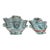 Pair of Vintage Neoclassical Cast Bronze Maiden Mask Wall Fountain For Sale
